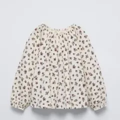 ZARA ベビー 新品 花柄ブラウスエクリュ 116