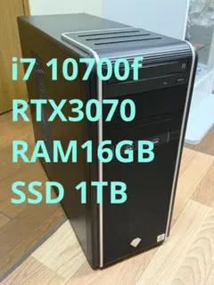 【動作確認済み】ツクモ Corei7-10700F RTX3070ゲーミングPC