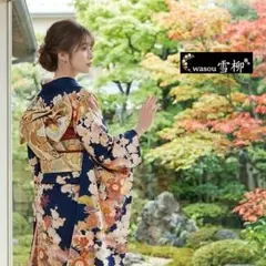 王道古典×令和ネイビー♡振袖フルセット　成人式前撮り