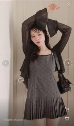 one after another NICECLAUP裾プリーツキャミワンピース