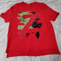ZUMBA グラフィックプリント Tシャツ 赤のサムネイル