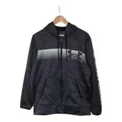 アンダーアーマー　フルジップパーカー　ポリエステル　フロントロゴ　袖ロゴ　L