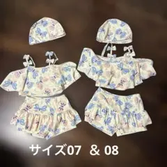 MOMASONG バタフライ柄 セパレート水着 サイズ違いの2点セット