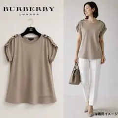 BURBERRY LONDON✨ノバチェック ロールアップ 半袖カットソー XLのサムネイル