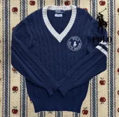 00s Polo Ralph Lauren Ｖネックケーブルニット