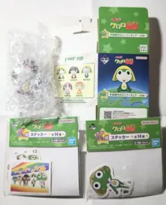 一番くじ　ケロロ軍曹　G賞ちびギロ　ミニフィギュア　K賞　ステッカー　3点セット