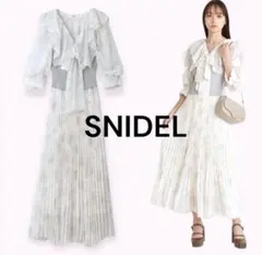 【美品】SNIDEL ウエストリブシャツワンピース