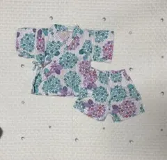 プティマイン　花柄甚平