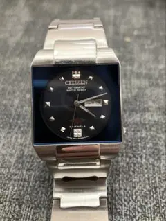 CITIZEN 自動巻き時計 黒文字盤 ステンレス