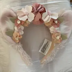 ディズニー 花飾りカチューシャ ピンク