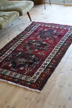 【訳あり】 トライバルラグ ペルシャ 絨毯 ビンテージ