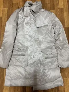 ALPHA CUBIC シルバー ロングダウンジャケット サイズ2