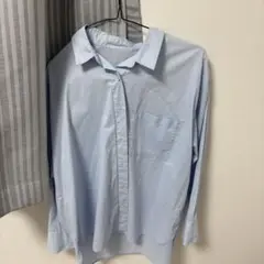 ブラウス　長袖 ブルー　青　シャツ