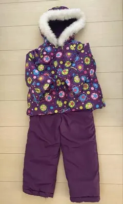 子ども用 花柄スノーウェアセット