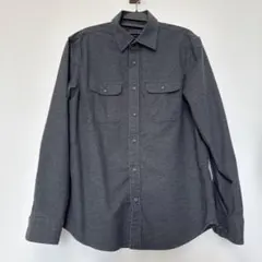 バナナリパブリック　メンズ長袖シャツ　ダークグレー　Lサイズ