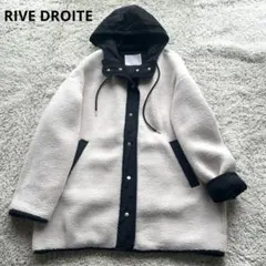 RIVE DROITE リブドロワ フードボアコート 2025AWオフホワイト