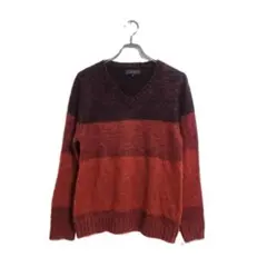 in the attic ニット セーター M 赤 ボルドー Vネック アクリル