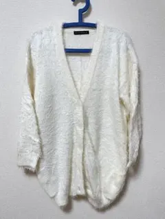 【美品】GORGE ホワイトロングカーディガン　ファー