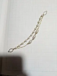 パール調　ゴールドカラー　羽織紐？　ハンドメイド材料にも