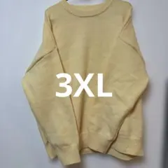 イエロー クルーネックニット オーバーサイズ 3XL