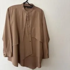 RAW FUDGEブラウン アシンメトリックシャツのサムネイル