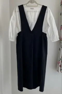 ネイビー ジャンパースカートセット