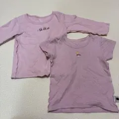 100cm 半袖　長袖　肌着 2枚セット 冬　あったか