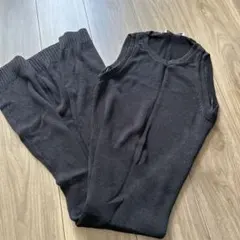 ZARA ブラック ノースリーブ ニットワンピース