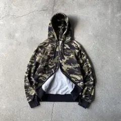 カモ柄 迷彩 ダブルジップパーカー 00s archive cityboy