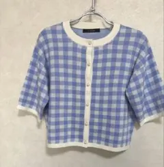 セール！　wcloset ダブルクローゼット ギンガムチェック柄 カーディガンのサムネイル