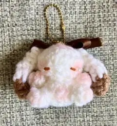 うさぎのあみぐるみキーホルダー ハンドメイド ぬいぐるみ