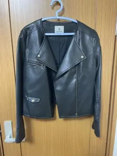 nano universe 黒 ライダースジャケット38