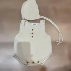 my bebe Sサイズ ロンパース ボンネット セット