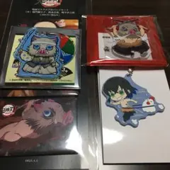 鬼滅の刃　伊之助　アクリルチャーム  スクエア缶バッジ