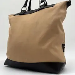 【美品】フェンディ トートバッグ FFロゴ レザー キャンバス 大容量 ブラウンのサムネイル