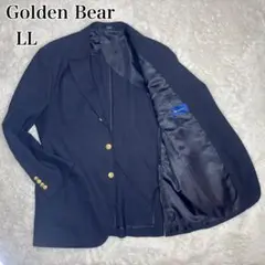 Golden Bear 紺ブレ テーラードジャケット LL 濃紺 金ボタン 美品のサムネイル