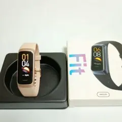 Fit スマートウォッチ ゴールド+ピンク C60 AMOLED