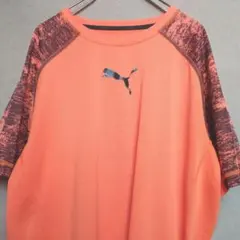 Puma オレンジ ラグランTシャツ　XL