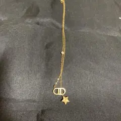 ゴールドチェーン 星型チャームロゴ ネックレス