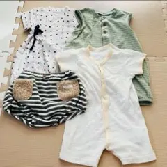 ベビー服　60サイズ　ロンパースとブルマ　4枚セット