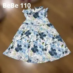 BeBe 花柄ノースリーブワンピース 110