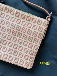 FENDIフェンディ⭐︎ズッキーノ柄 ショルダーバッグ ピンク×ベージュ