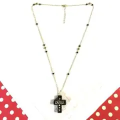 最終価格　レア　ロザリオ風クロスネックレス