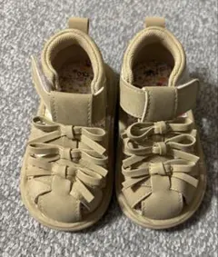 ベビー　サンダル　リボン　13cm