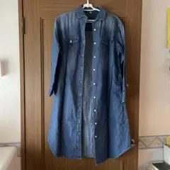 無印良品　デニムシャツワンピース 長袖