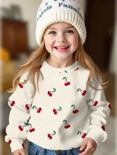 SHEIN [ 新品未使用 ] 裏起毛 チェリー柄 トレーナー　６Y