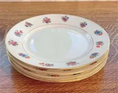 フランス製中皿４枚セット　花柄　お値下げしました❗️