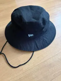 New Era ブラック バケットハット M/L 紐付き