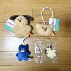 【セット販売】mojojojo ぬいぐるみ キーホルダー ビーズ 犬 クマ