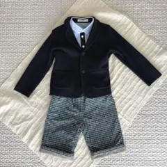 【着用１回 定価50,600】familiar フォーマルスーツ サイズ120